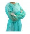 TST NON-STERILE GOWN ELASTIC CUFF 20 G GREEN (10 UNIT)