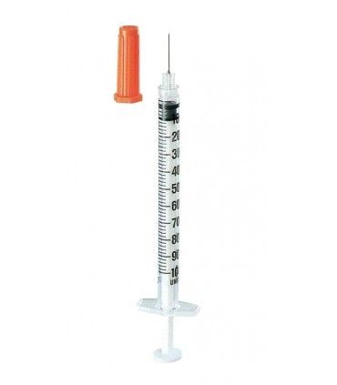 JERINGA 3 CUERPOS C/AGUJA 25G 5/8 (0,50x16) - 1 ML (100 UNID.)