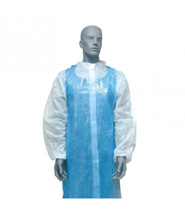 BLUE POLYETHYLENE APRON (100 UNITS)