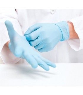 BLUE NITRILE GLOVE SOFT SKIN S/P (100 UNIT)