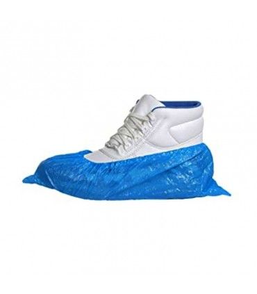 SHOE COVER BLUE POLYETHYLENE (100 PCS)