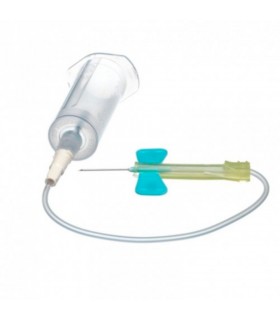 SAFETY BUTTERFLY NEEDLE 21Gx20MM WITH TUBE HOLDER (50 Units)