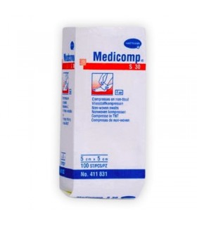 NON-STERILE GAUZE 30G 4 PL MEDICOMP 5x5 CM (100 UNI)