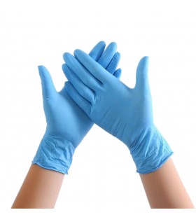 BLUE NITRILE GLOVES AKZENTA S/P (100 UNIT)