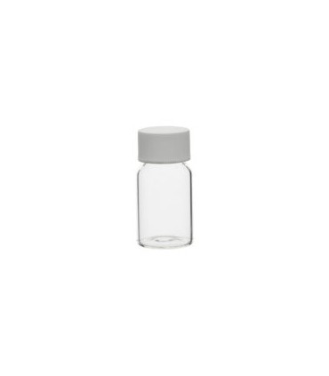 TRANSPARENT THREADED VIAL WITH WHITE CAP AND EPE GASKET 4 ML (306 UNIT)