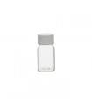 TRANSPARENT THREADED VIAL WITH WHITE CAP AND EPE GASKET 4 ML (306 UNIT)