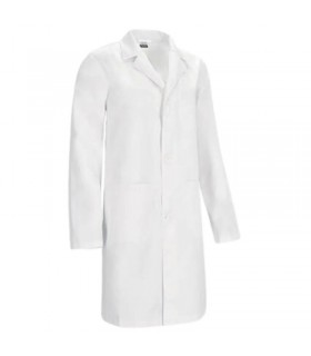 100% COTTON WHITE COAT WITH SNAP BUTTON