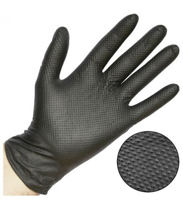 GUANTE NITRILO NEGRO SUPERGRIP (100 UNID)