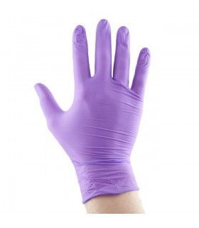 Guantes nitrilo morado sin polvo