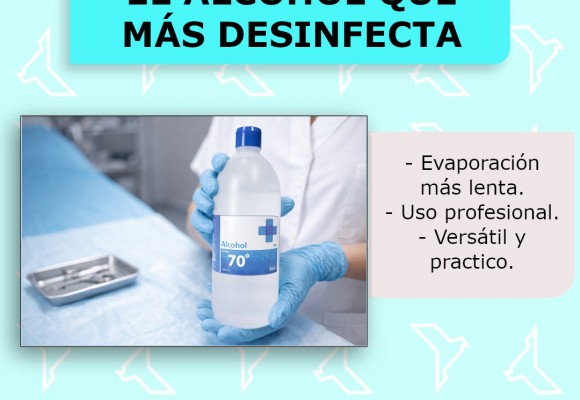 El alcohol que más desinfecta