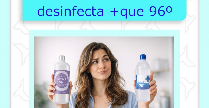 El alcohol de 70º desinfecta más que el de 96º