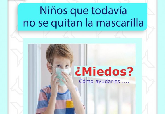 Niños que todavía no se quitan la mascarilla