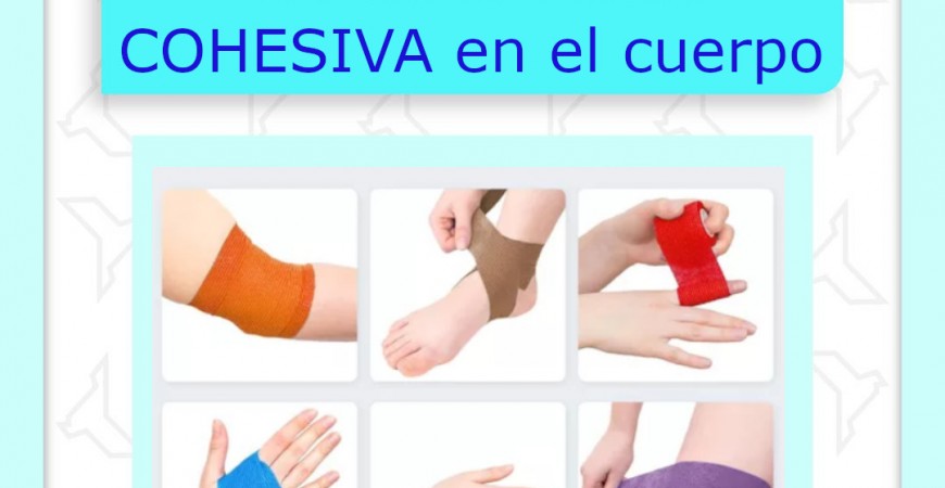 Uso de la venda cohesiva en el cuerpo