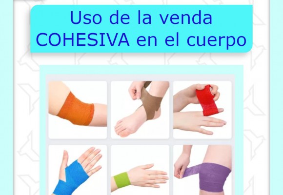 Uso de la venda cohesiva en el cuerpo